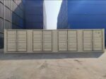 Contenedor High Cube de 40 pies con 4 puertas laterales  color beige